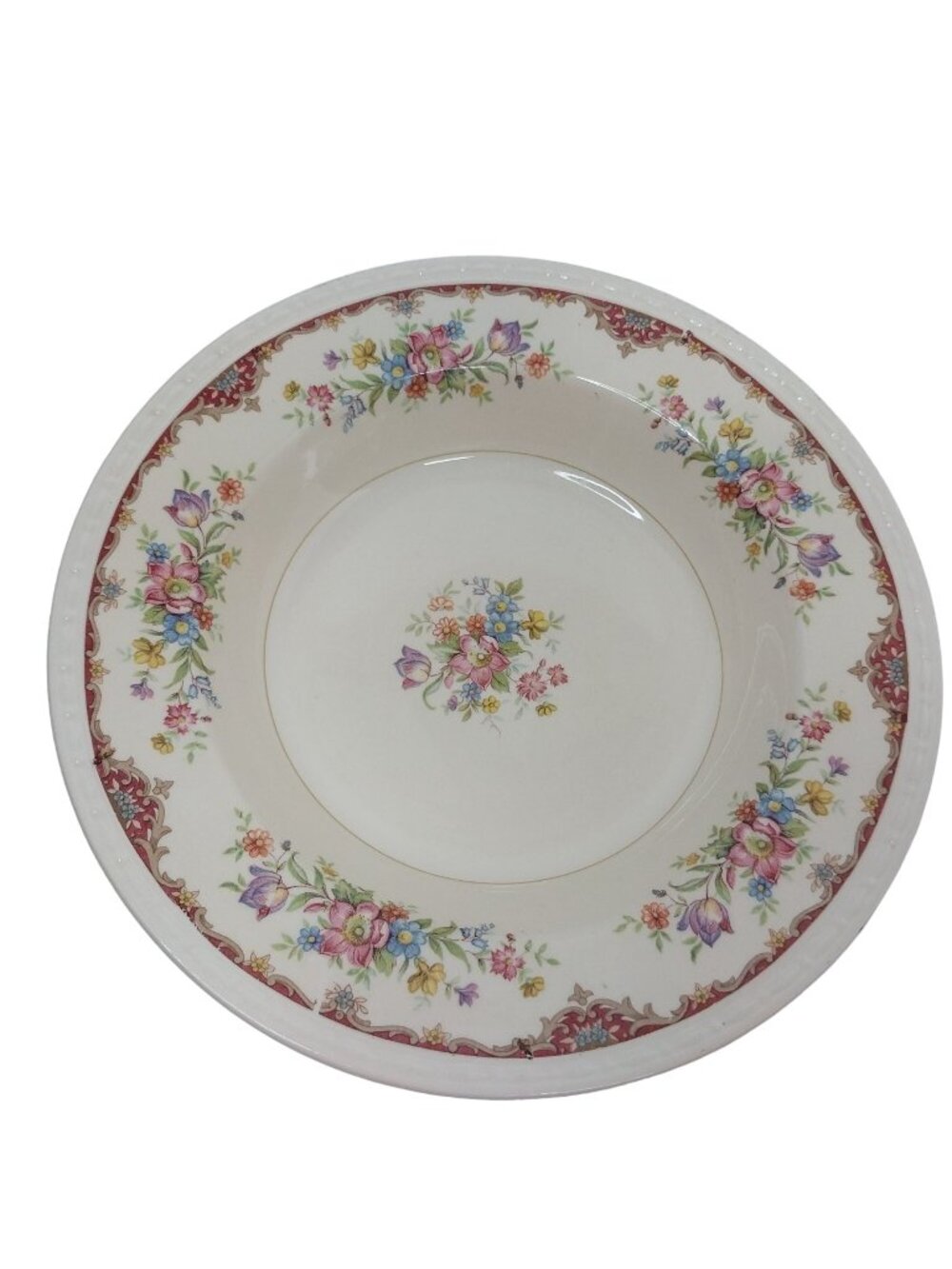 Vintage Homer Laughlin Eggshell Georgian Floral Soup Bowl 8.5"